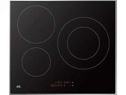 Placa de Inducción OK OBH 3611-1 51.7 cm 18/29 cm 3 Zonas Negra